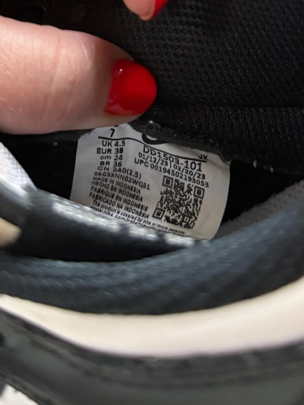 Nike Black and White Low-Top Dunk Sneakers
